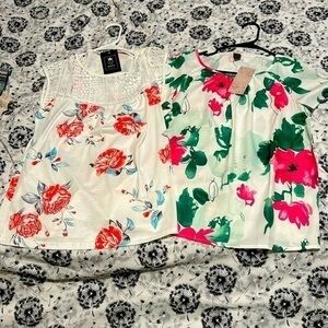 SHEIN and ETCCY || NWT Floral Blouse Bundle